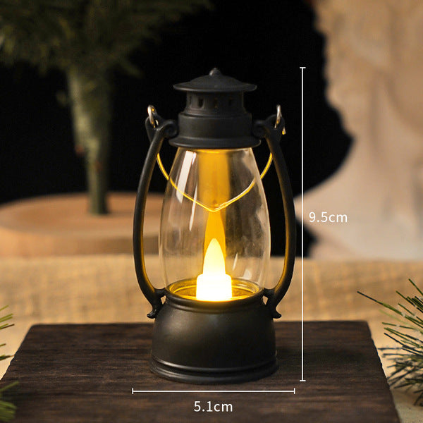 Vintage LED Candle Lantern – Mini Hanging Decorative Light